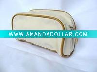 Wholesale canvas make up bag with piping for construction