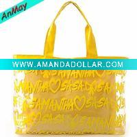 Wholesale printed beautigul design pvc beach bag