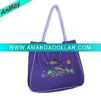 Wholesale printed beautiful design canvas beach bag