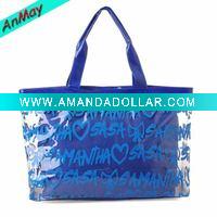 Wholesale printed beautigul design pvc beach bag