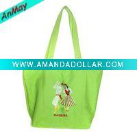 Wholesale printed beautiful design canvas beach bag