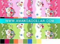 Wholesale micro peach cartoon design bed sheet