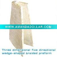 Wholesale 3d 5 directional wedge-shaped braided preform&three dimensional composites&three dimensional five directional braided cone