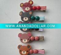 Wholesale fashion wooden hair clips