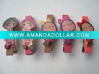 Wholesale fashion wooden hair clips