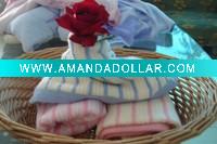 Wholesale Bamboo Strip Face Towel/Face Cloth
