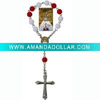 wooden rosary bracelet
