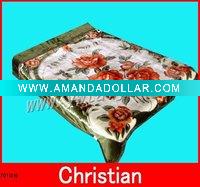 Wholesale 100% polyester soft flower printed adult blanket