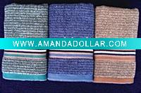 stripe border Face towel