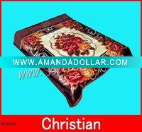 Wholesale 100% polyester soft flower printed adult blanket
