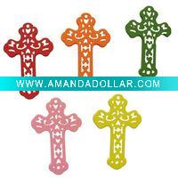 Wholesale wooden coloured religious cross
