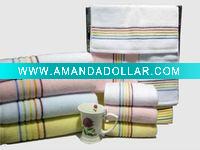 Wholesale Solid Compact Cotton Rainbow Pattern square towels for home and hotel