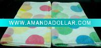 Wholesale velvet fabic & reactive printed bath towel