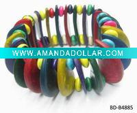 Wholesale Coconut bracelet with wooden beads