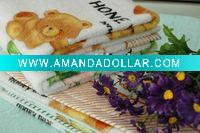 Wholesale velvet fabic & reactive printed bath towel