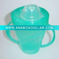 Wholesale green baby training cups with cover