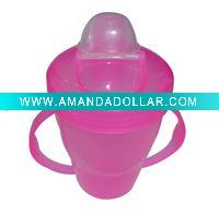 Wholesale pink baby training cups with cover