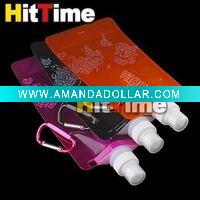 Wholesale Folding Water Bottle with Carabiner 480ml Water Bag Cup Wholesale