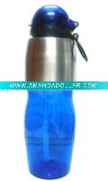 750ml PC water bottle with straw,plastic bottles
