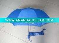2-fold manual umbrella with plastic handle