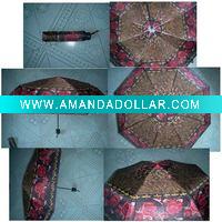 printed fabric mini folding umbrella