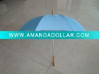 Wholesale silver coating auto open straight promotion umbrella