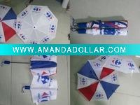 Wholesale cheapest 2-folding umbrella with plastic handle