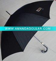 Wholesale 8k ribs straight outdoor advertising umbrella with plastic crook handle