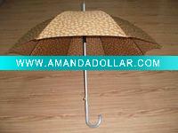 Wholesale straight umbrella with printed 190T pongee fabric