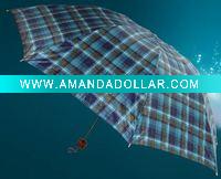 Men Check 3-Folding Umbrella