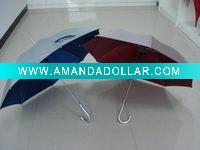 Wholesale 170T polyester Straight Umbrella with silver cover