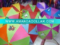 Wholesale 19" two colors fabric children umbrella/carton chlidren umbrela