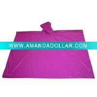 Hot!!! Pink PE Rain Poncho