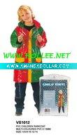 Wholesale plastic fashion children rain coat