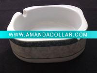 Wholesale Ceramic Square Ashtray fine porcelain ashtray for hotel