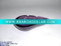 Wholesale handmade press long round glass ashtray