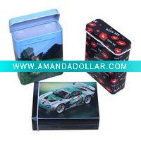 Hinged cigarette box