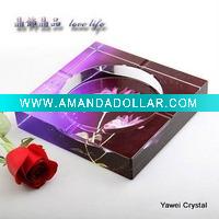 Wholesale glass ashtray crystal ashtray flower design can print logo