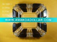 Wholesale kinds of high white material glass round ashtray / square glass ashtray (made in china)