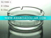Wholesale supply high white material round ashtray / square glass ashtray