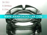 Wholesale clear glass ashtray (made in china)