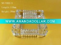 high white material glass ashtray / square ashtray