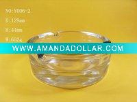high white material glass round ashtray / square glass ashtray (made in china)