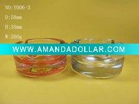 nice high white material glass round ashtray / square glass ashtray (made in china)