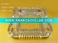 Wholesale kinds of high white material glass round ashtray / square glass ashtray