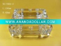 supply high white material glass ashtray / square glass ashtray