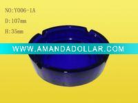 Wholesale round blue ashtray