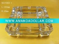 high white material glass ashtray / square glass ashtray
