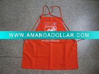 Wholesale Orange cotton kitchen aprons