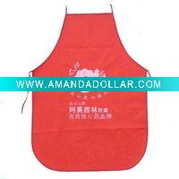 Wholesale Red advertising and reusable non woven cooking apron